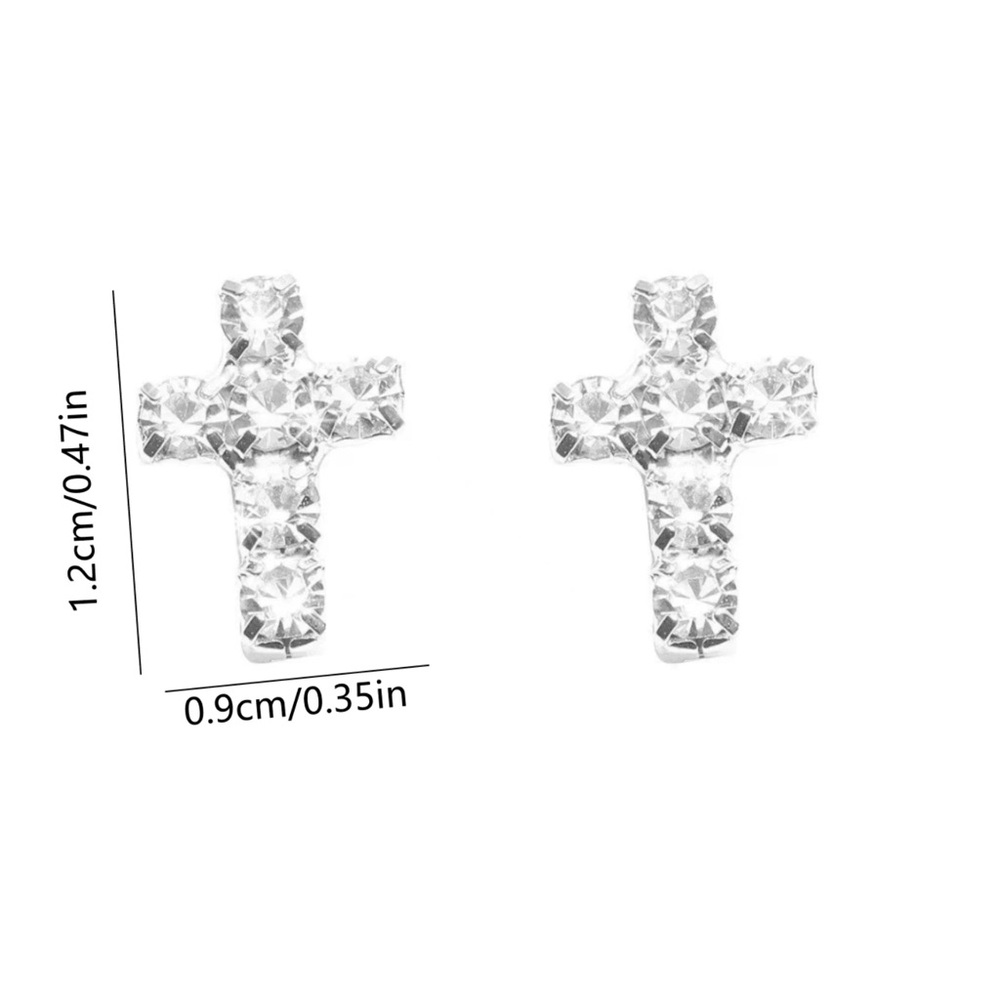 Silver Cross Earrings - Picture 4 of 4